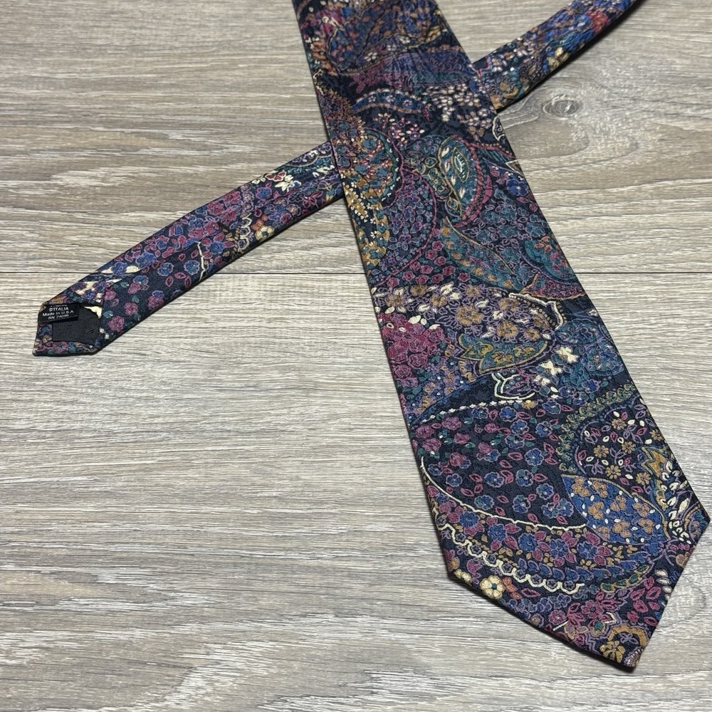 MBP Nordstrom Handmade Luxury 100%‎ Italian  Silk Neck Tie for Men Made USA 56"L